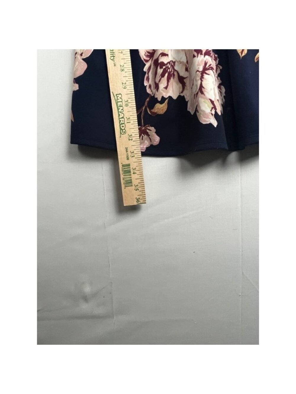 Monteau Los Angeles Floral Fit & Flare Dress Navy Pink Spaghetti Strap Size S - Picture 4 of 9